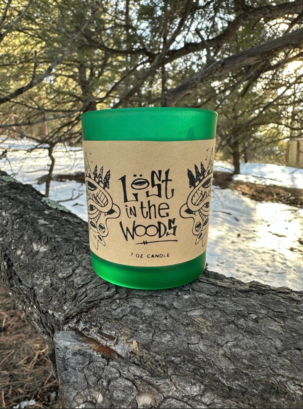 Lost in the Woods 7oz woodsy hand poured soy candle — small batch Colorado made by SÖZ Bazaar