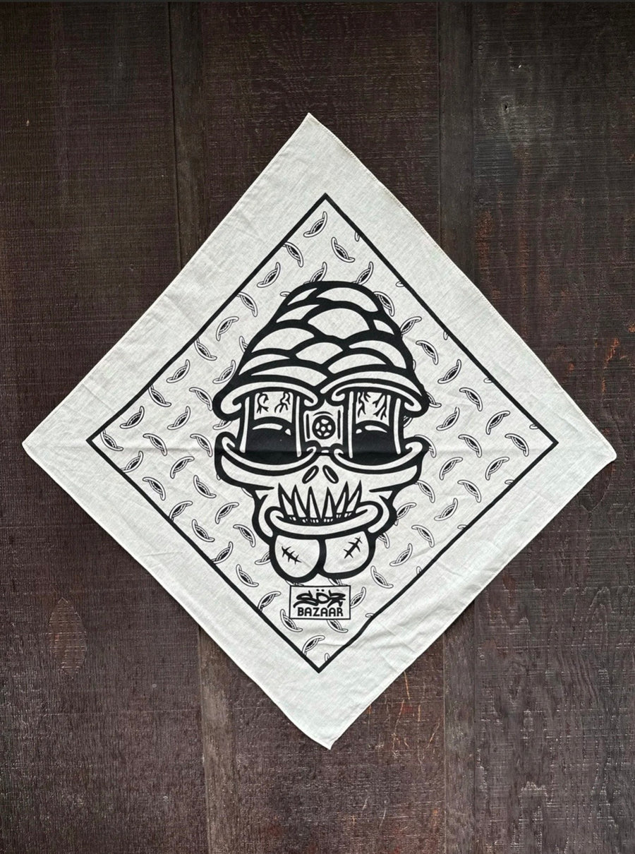 Bazaar screen printed cotton bandana — water-based ink handmade by SÖZ Bazaar Colorado