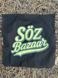 Bazaar screen printed cotton bandana — water-based ink handmade by SÖZ Bazaar Colorado black