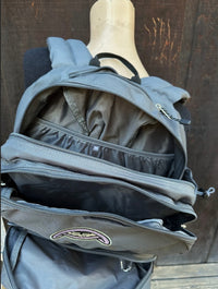 Embroidered classic backpack with patches. Water-based ink. Colorado made by SÖZ Bazaar open zoom