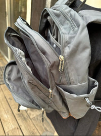 Embroidered classic backpack with patches. Water-based ink. Colorado made by SÖZ Bazaar details