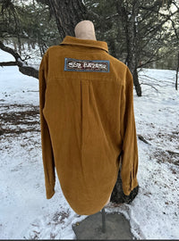  Vintage corduroy buttondown 1 of 1 rework — Upcycled Apparel SÖZ Bazaar Colorado back