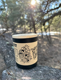 Drunk at the Library 7oz hand poured soy candle — small batch Colorado made by SÖZ Bazaar side