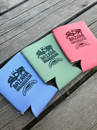 SOZ koozie screen printed can cooler — water-based ink handmade by SÖZ Bazaar Colorado