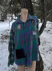 Purple flannel 1 of 1 vintage rework — Upcycled Apparel SÖZ Bazaar Colorado