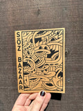 A Truly Bazaar screen printed kraft journal 48 blank pages — handmade by SÖZ Bazaar Colorado