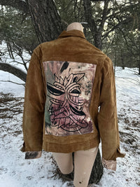 Vintage leather jacket 1 of 1 hand reworked — Upcycled Apparel SÖZ Bazaar Colorado back