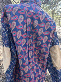 Vintage paisley buttondown 1 of 1 rework — Upcycled Apparel SÖZ Bazaar Colorado back details