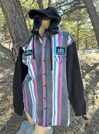 Vintage Wrangler shirt jacket 1 of 1 rework patched — SÖZ Bazaar Colorado
